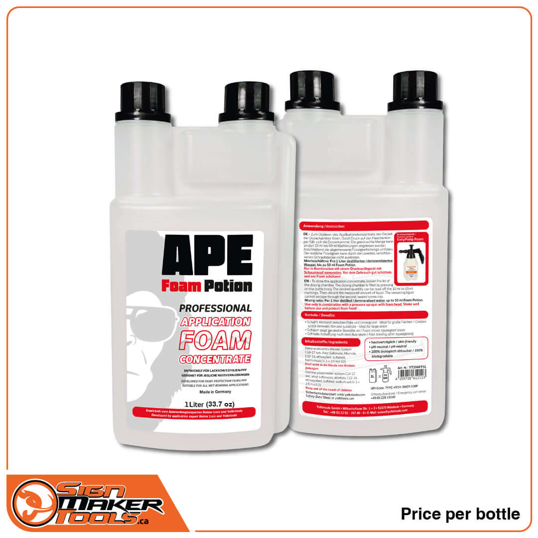 APE FoamPotion Application Foam Concentrate 1L bottle front and back label