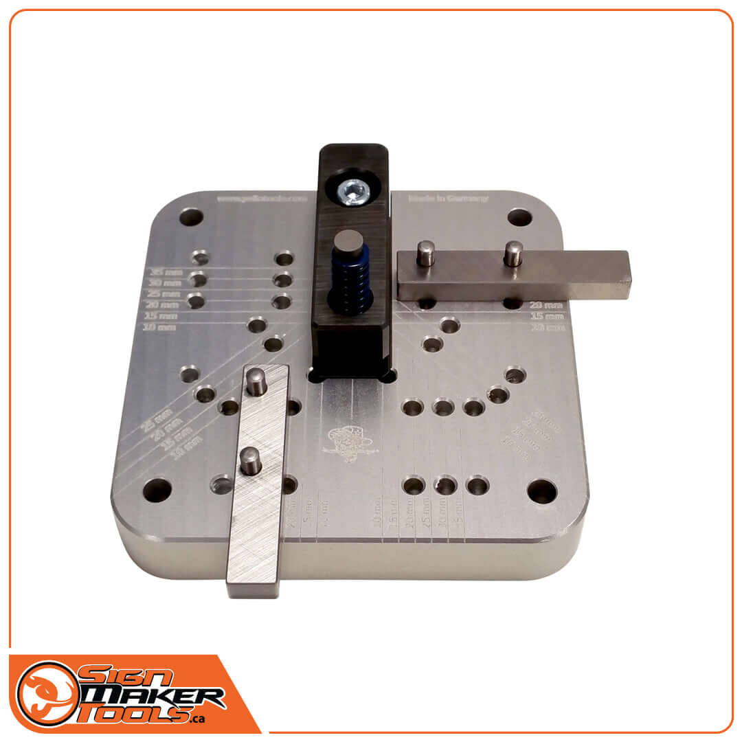 Guide plate for PowerPunch Hole Module with adjustable stops