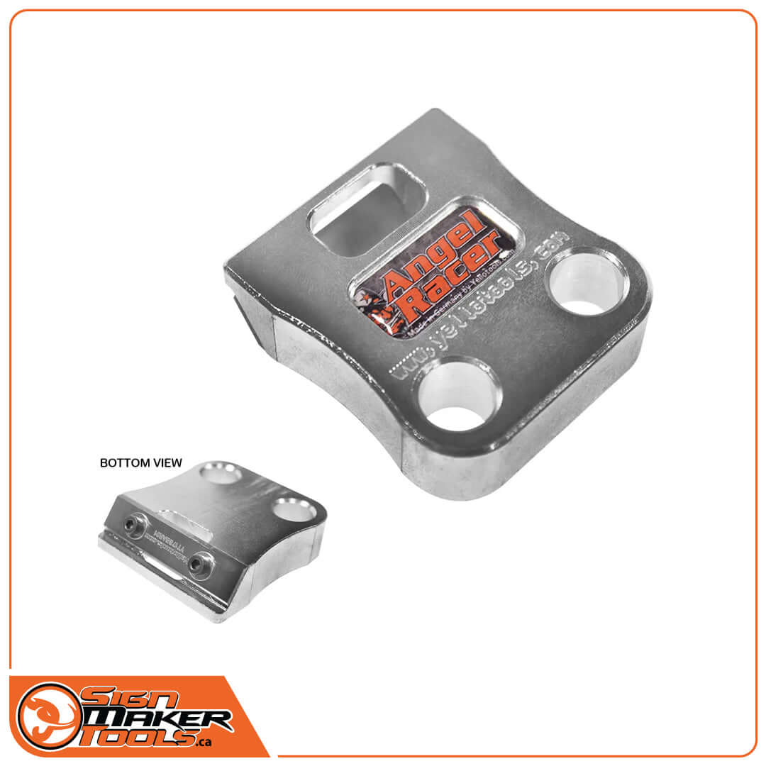 AngelRacer vinyl edge trimmer and deburring tool with front and bottom view