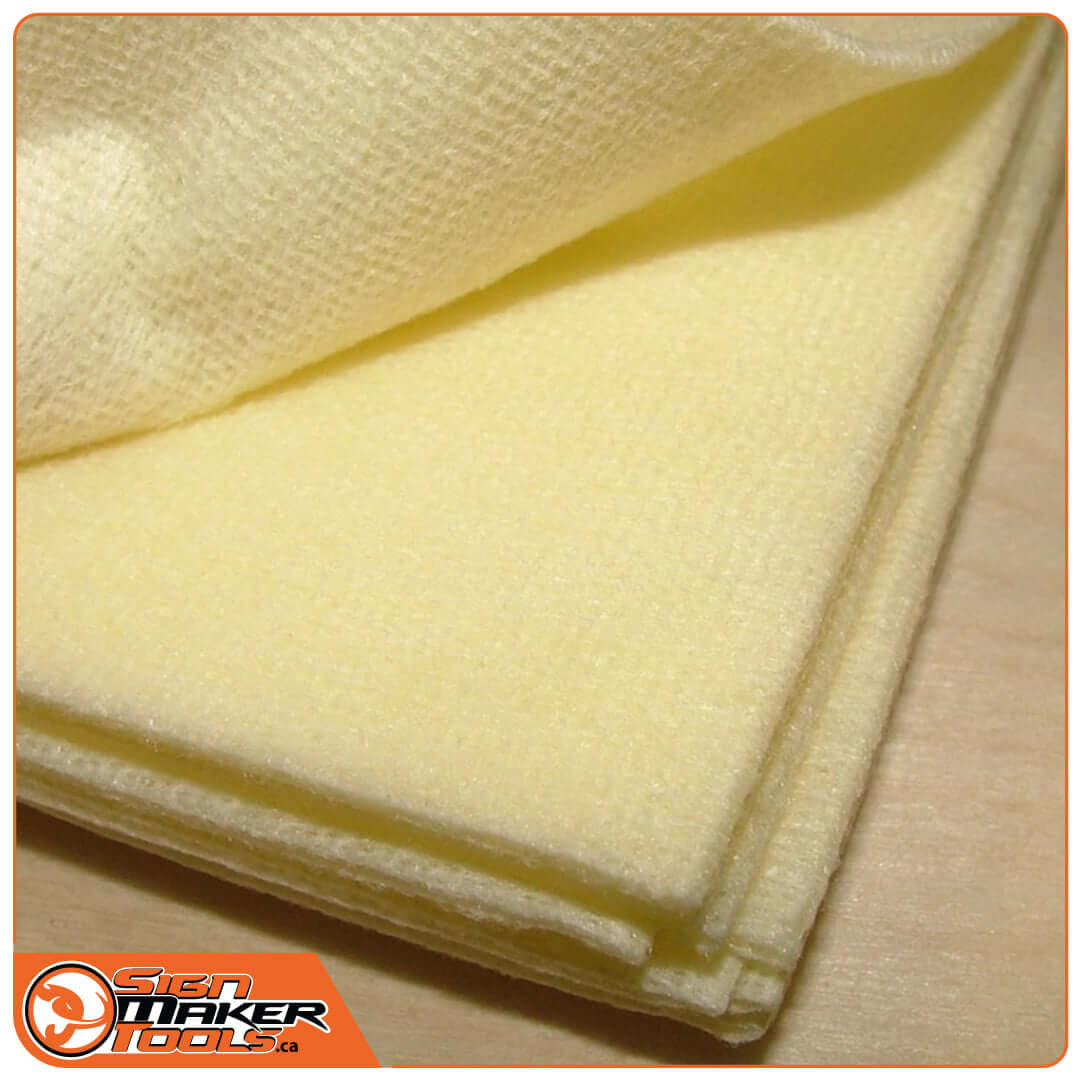 Close-up texture of YelloDusty sign maker honey cloth