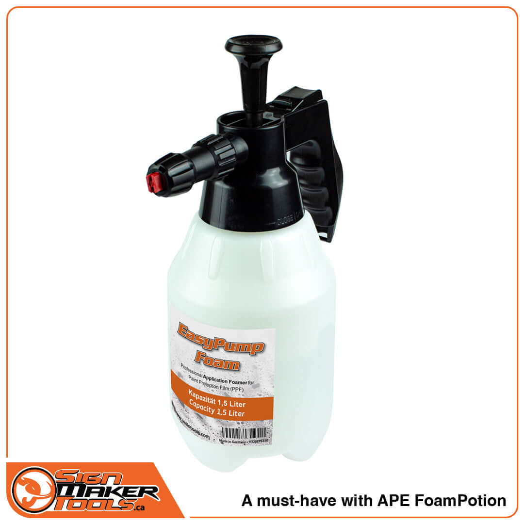 EasyPump Foam 1.5L bottle for professional PPF and vinyl installation