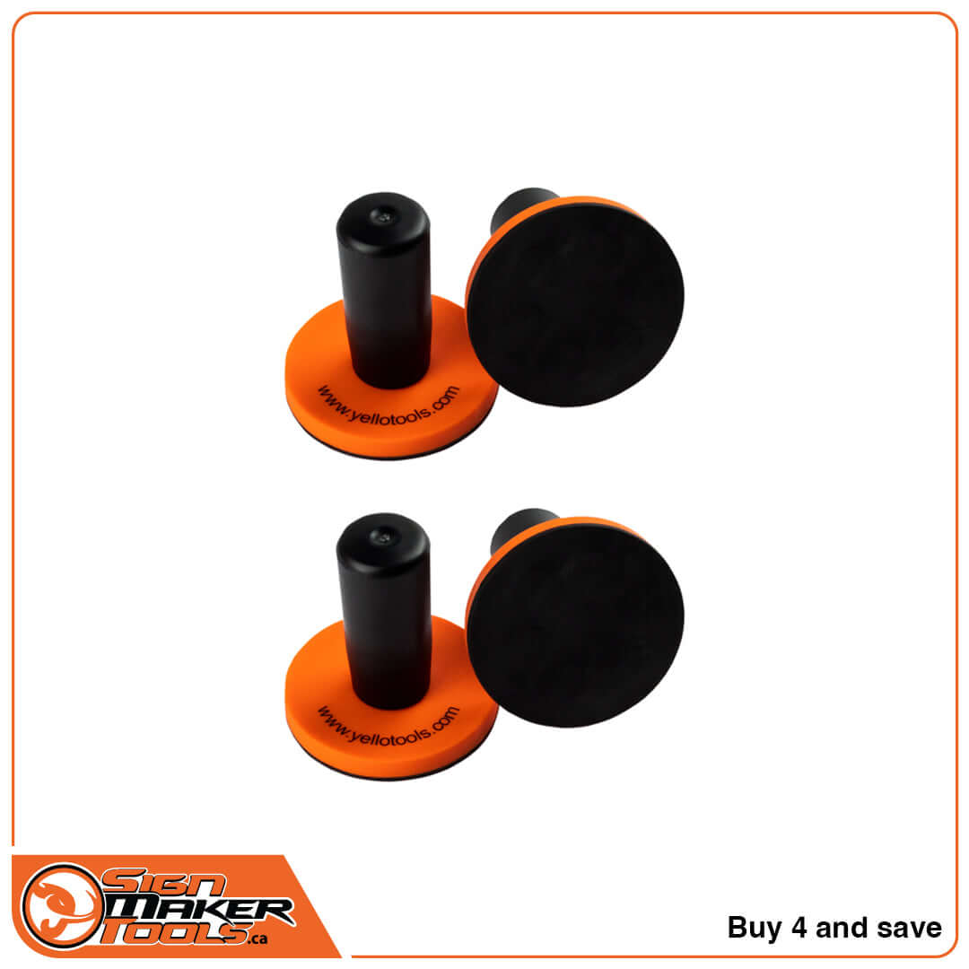 Set of four SpeedMag HD magnets featuring durable rubber-coated bases
