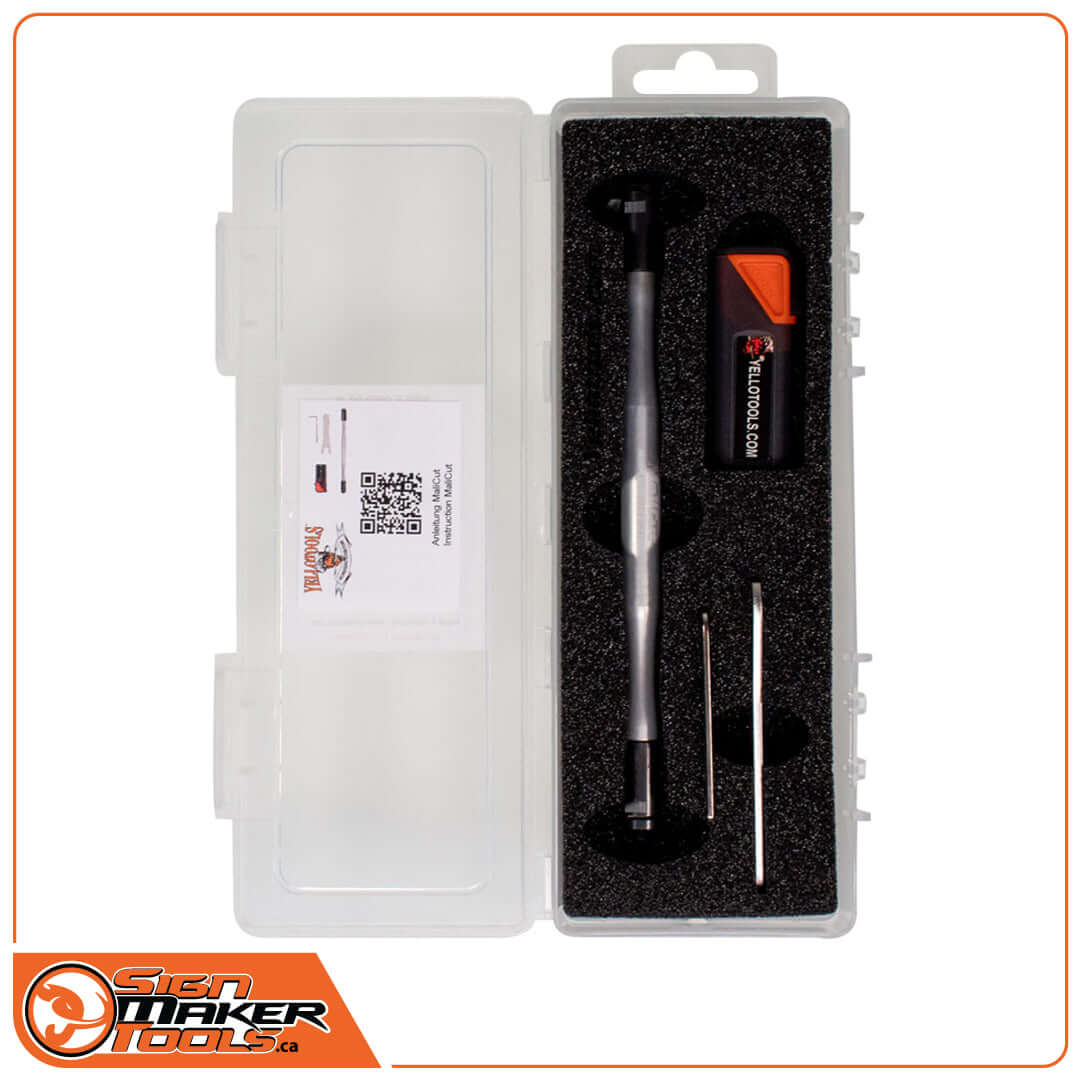 Complete MaliCut knife set packaged in a protective case for safe storage and transport