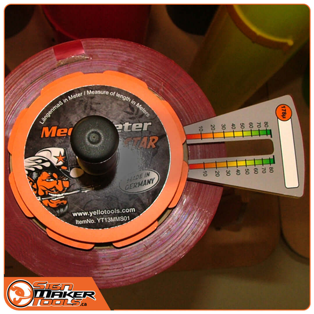 Single wing of the MediaMeter Star in use measuring film on a roll