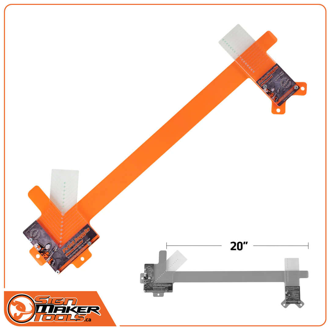 PrintJoggle LINE vinyl sign alignment tool with measuring scale for precise mounting