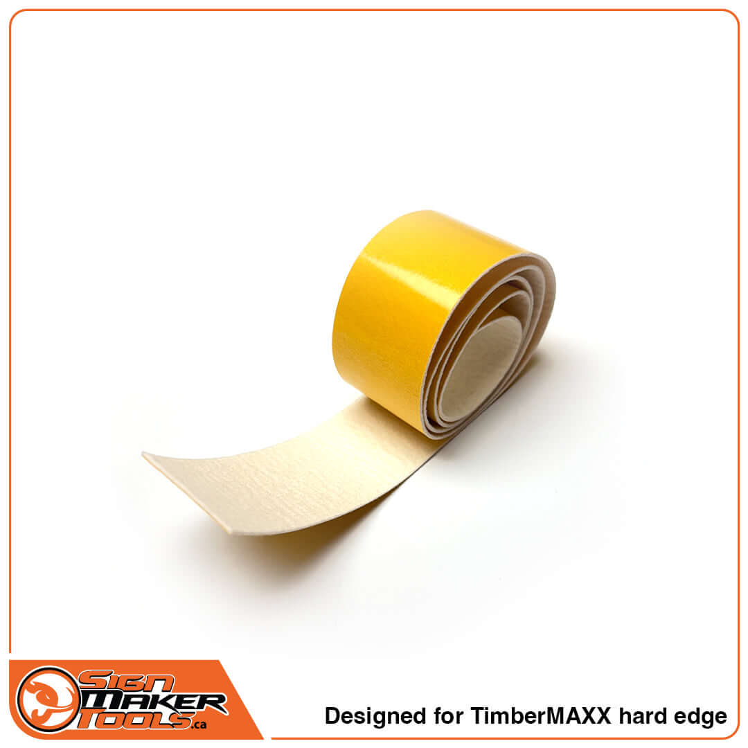 Adhesive-backed replacement felt pad roll for TimberMaxx hard edge tool