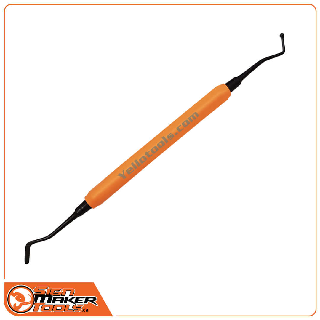 LacyTip Teflon-coated vinyl wrap tool with ergonomic orange handle