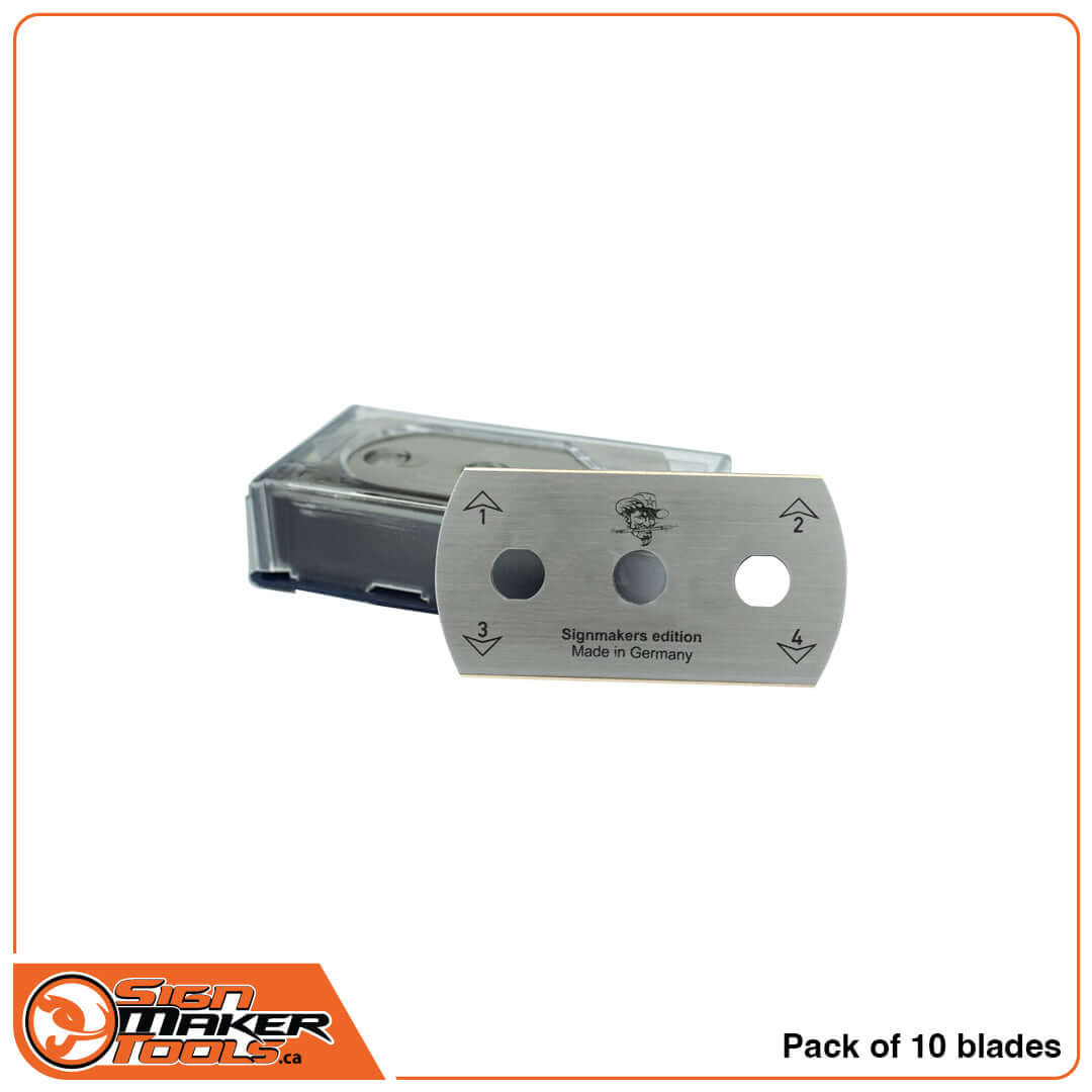 Pack of 10 TitanBlades replacement blades for BodyGuardKnife, featuring durable titanium-nitride finish