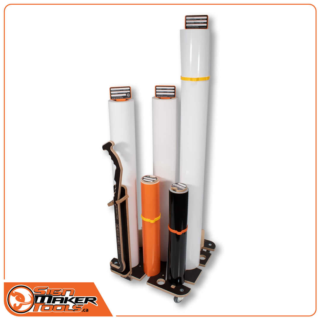 Twister Slot loaded with assorted vinyl rolls and the TimStick standing by