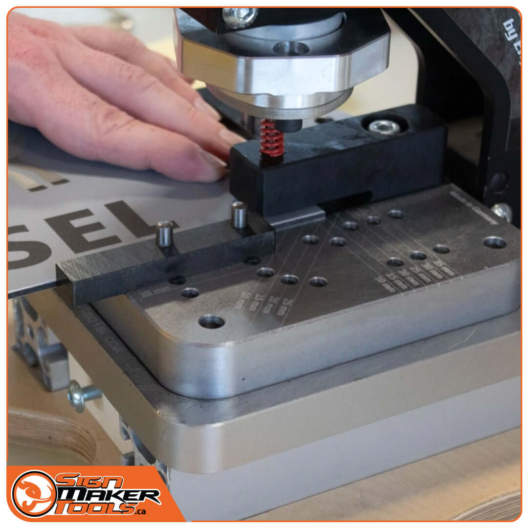 Punching process shown using PowerPunch Hole Module and metal sheet
