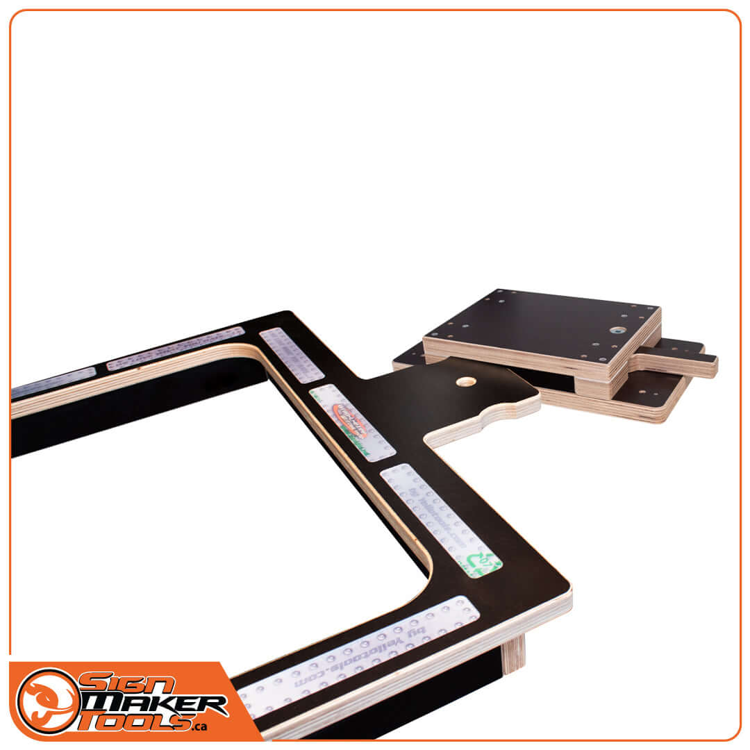 Wooden vehicle wrapping frame with mounting components displayed