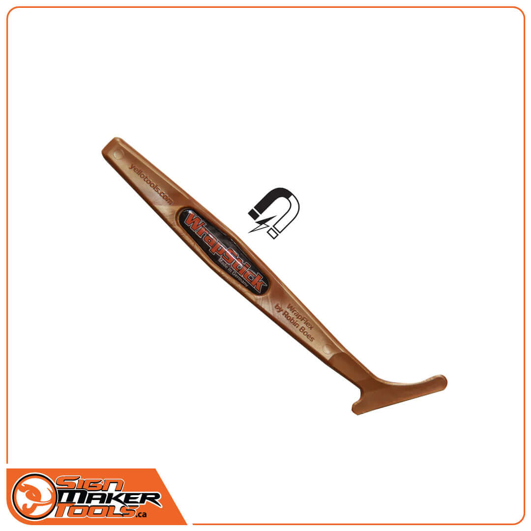 WrapStick Flex Gold tool with magnetic feature for vinyl application