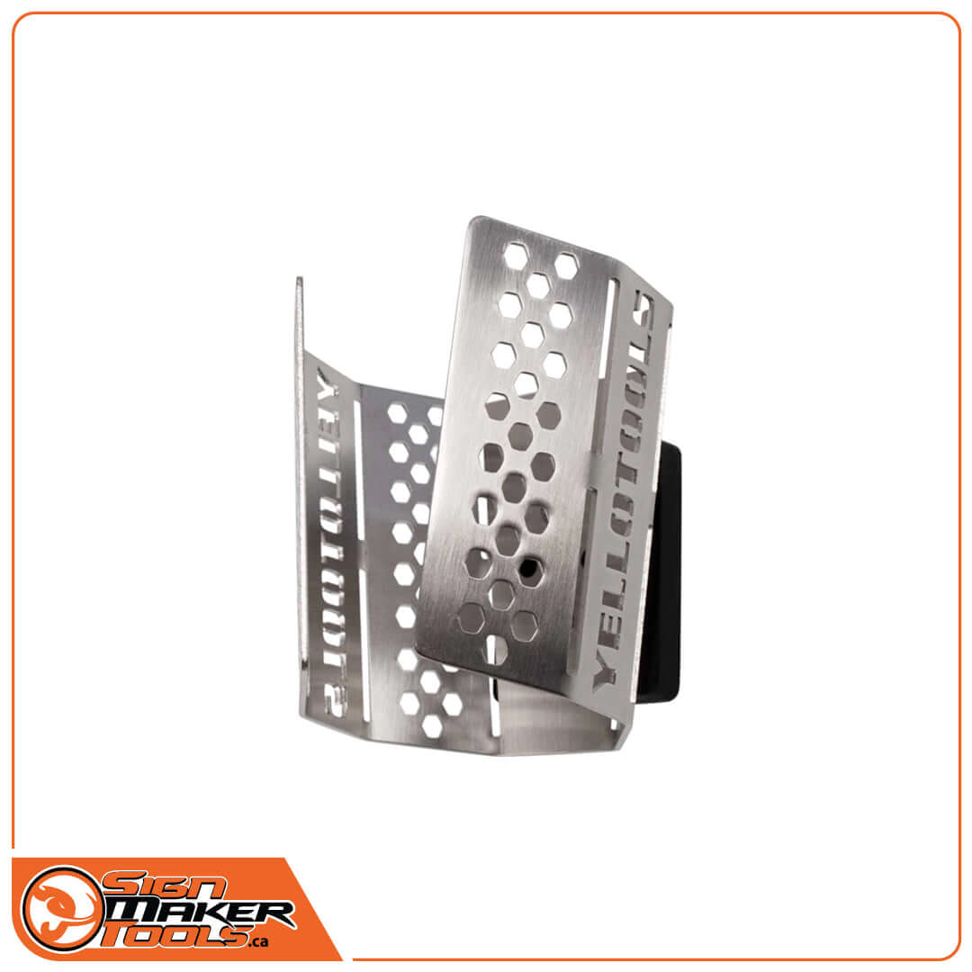 YelloKNOX magnetic stainless steel heat gun holder with hexagonal vent holes