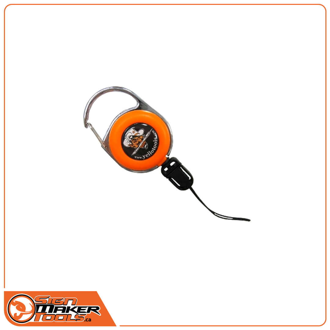 Yellotools EasyCord orange retractable tool holder with clip