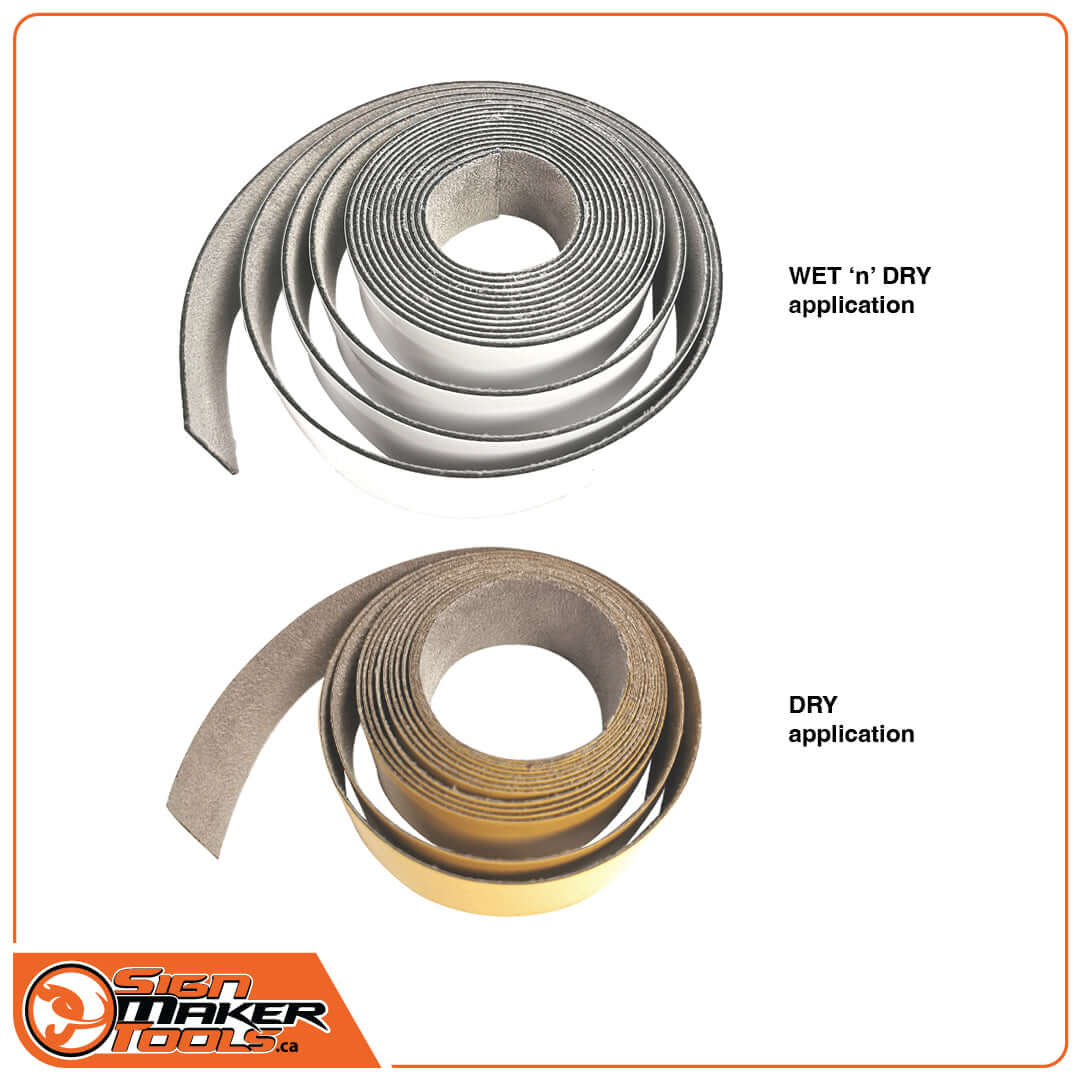 Two rolls of MicroFine replacement strips for wet and dry squeegee applications