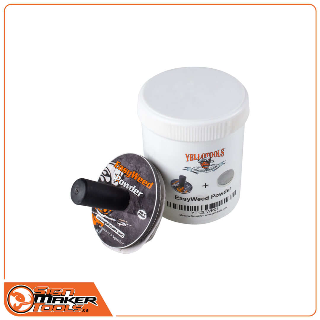 EasyWeed POWDER applicator – premium application tool for highlighting plot film cut lines in sign making