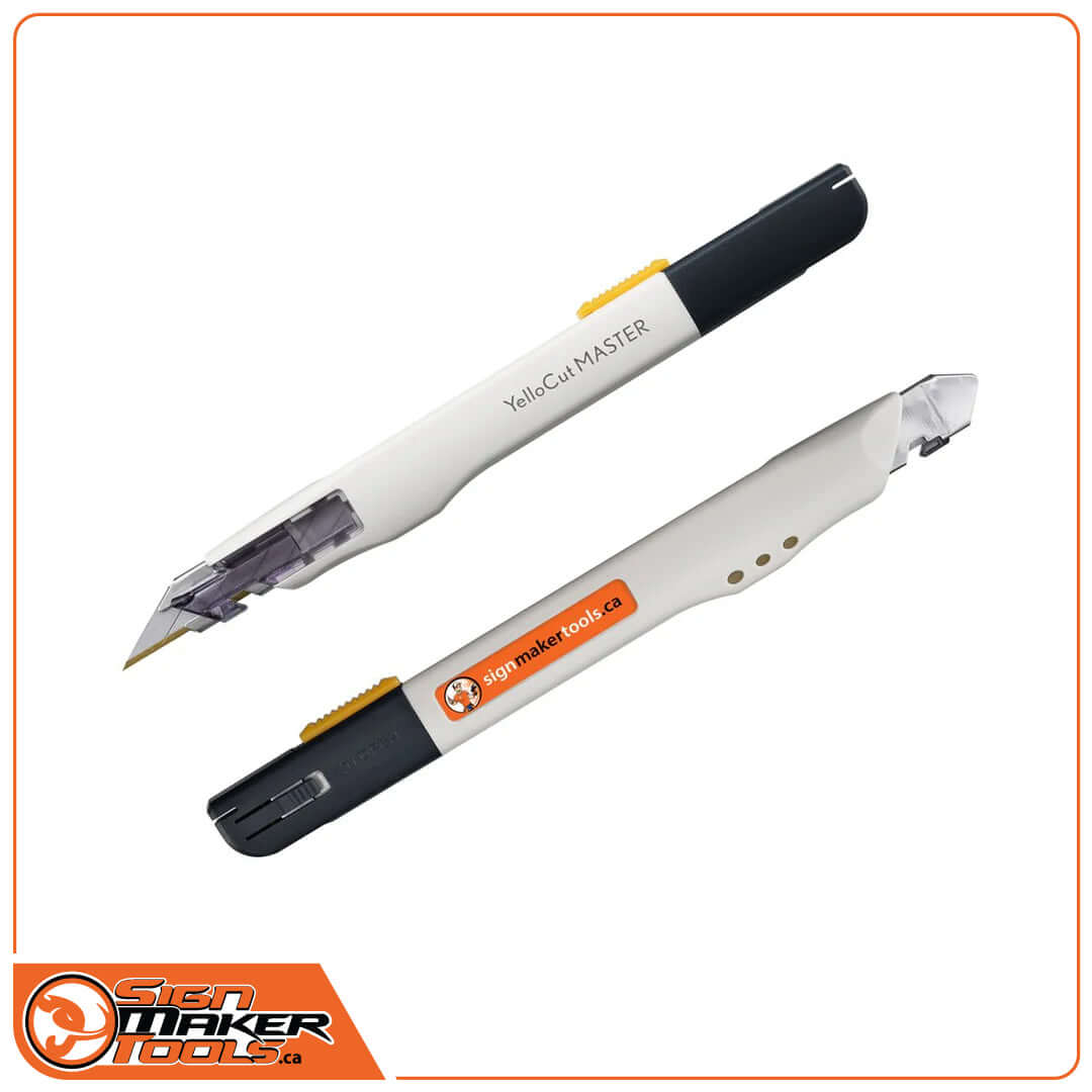 Ergonomic YelloCut MASTER sign-making knife with safety features for precise and safe cutting