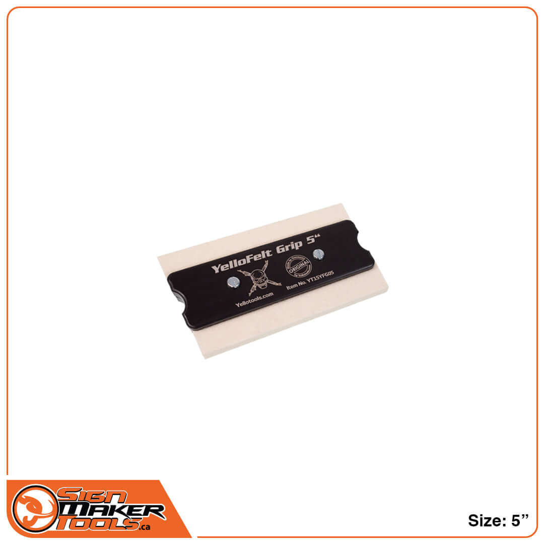 5-inch YelloFelt Grip squeegee perfect for compact, detailed application tasks