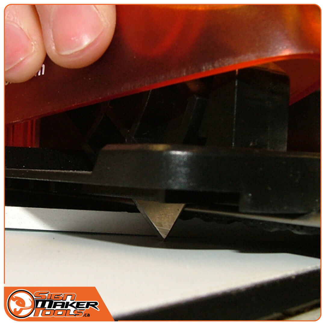 Detail of CutCoaster blade cutting through material