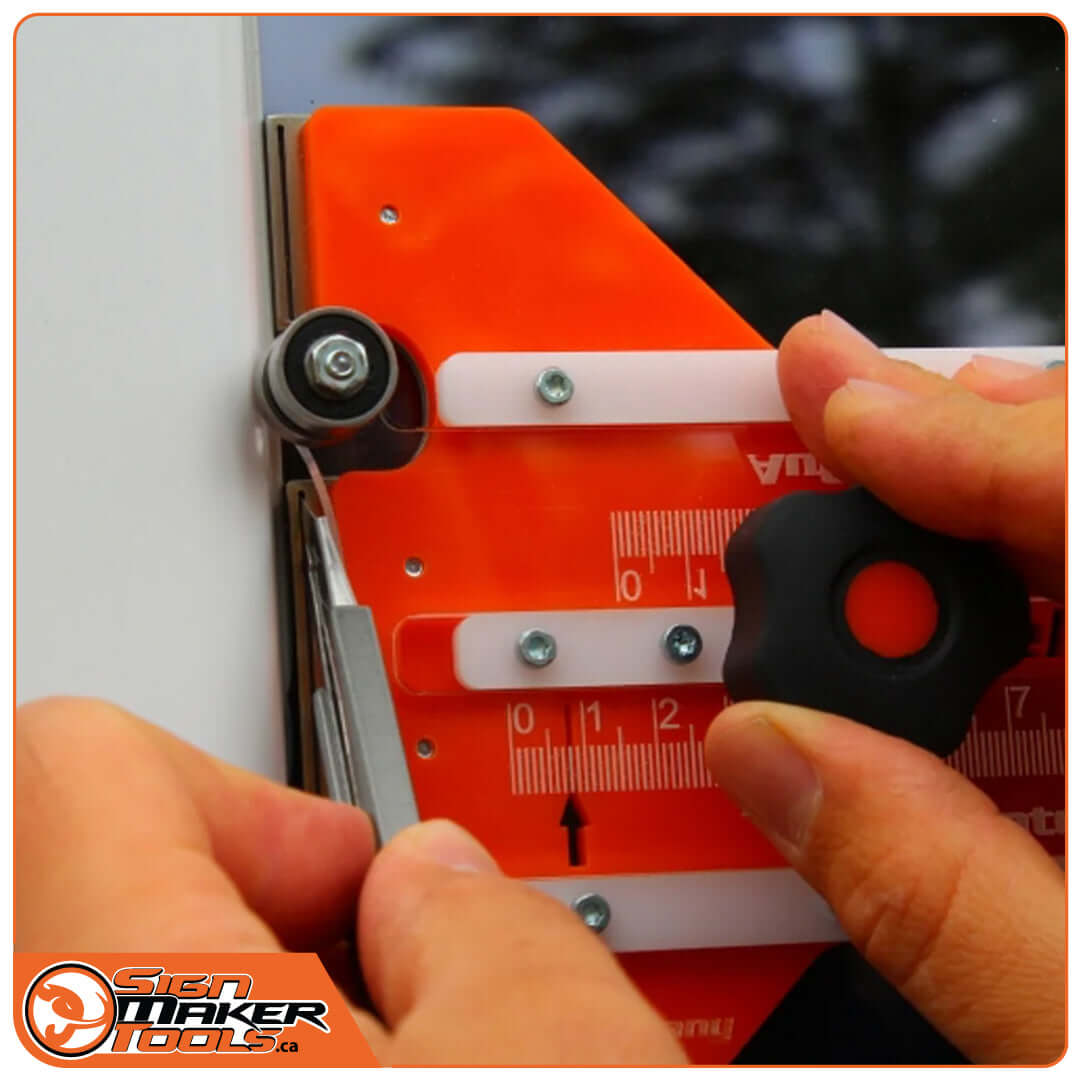 Precision cutting along window edge using the YelloSlip Cut tool