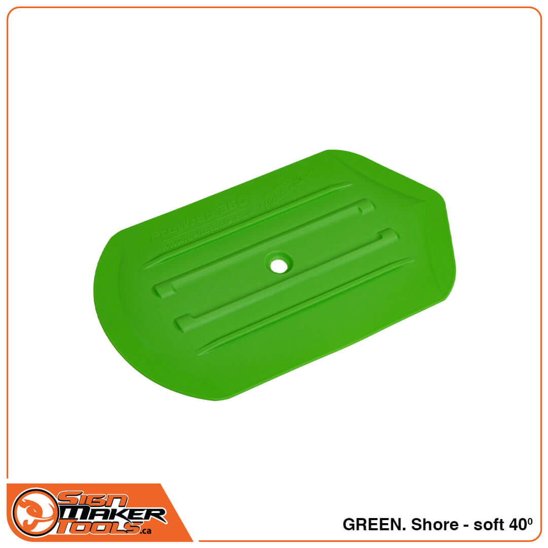Green ProWrap 360 squeegee, soft 40 Shore for curved surfaces