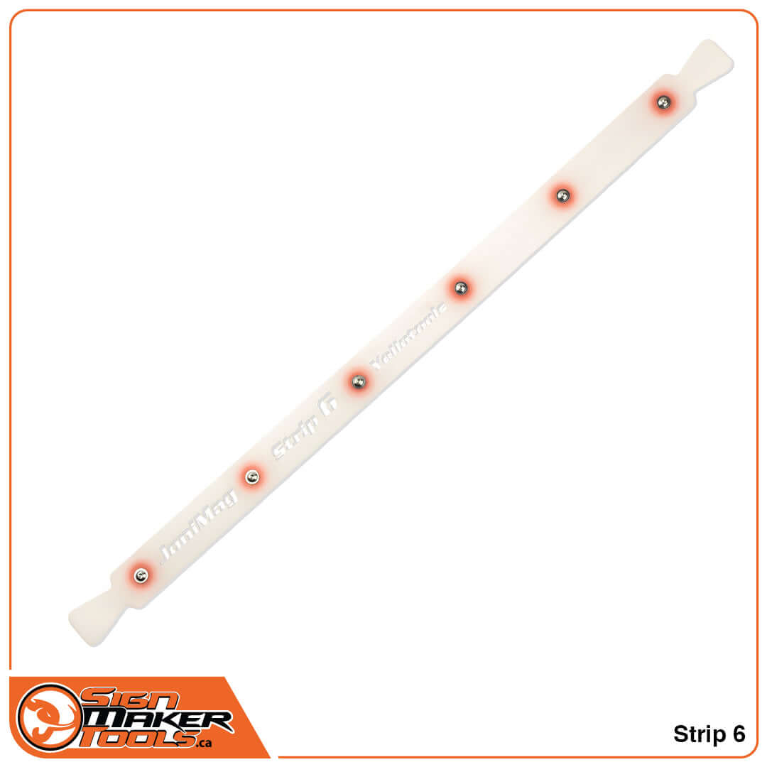 JoniMag Strip 6 with six magnets shown on a white background