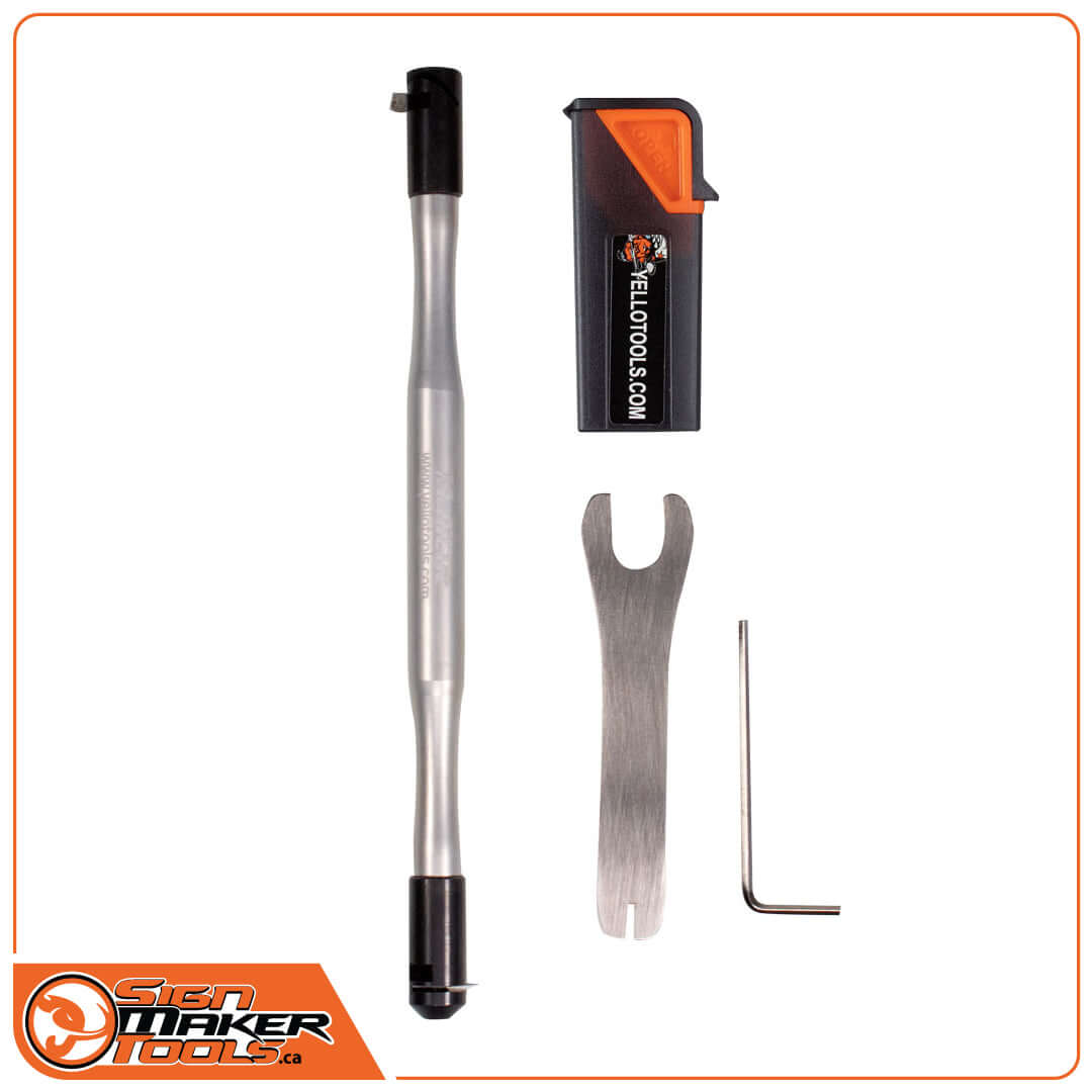 MaliCut knife set with blade breaker, mini wrench, and allen key for professional car body cuts
