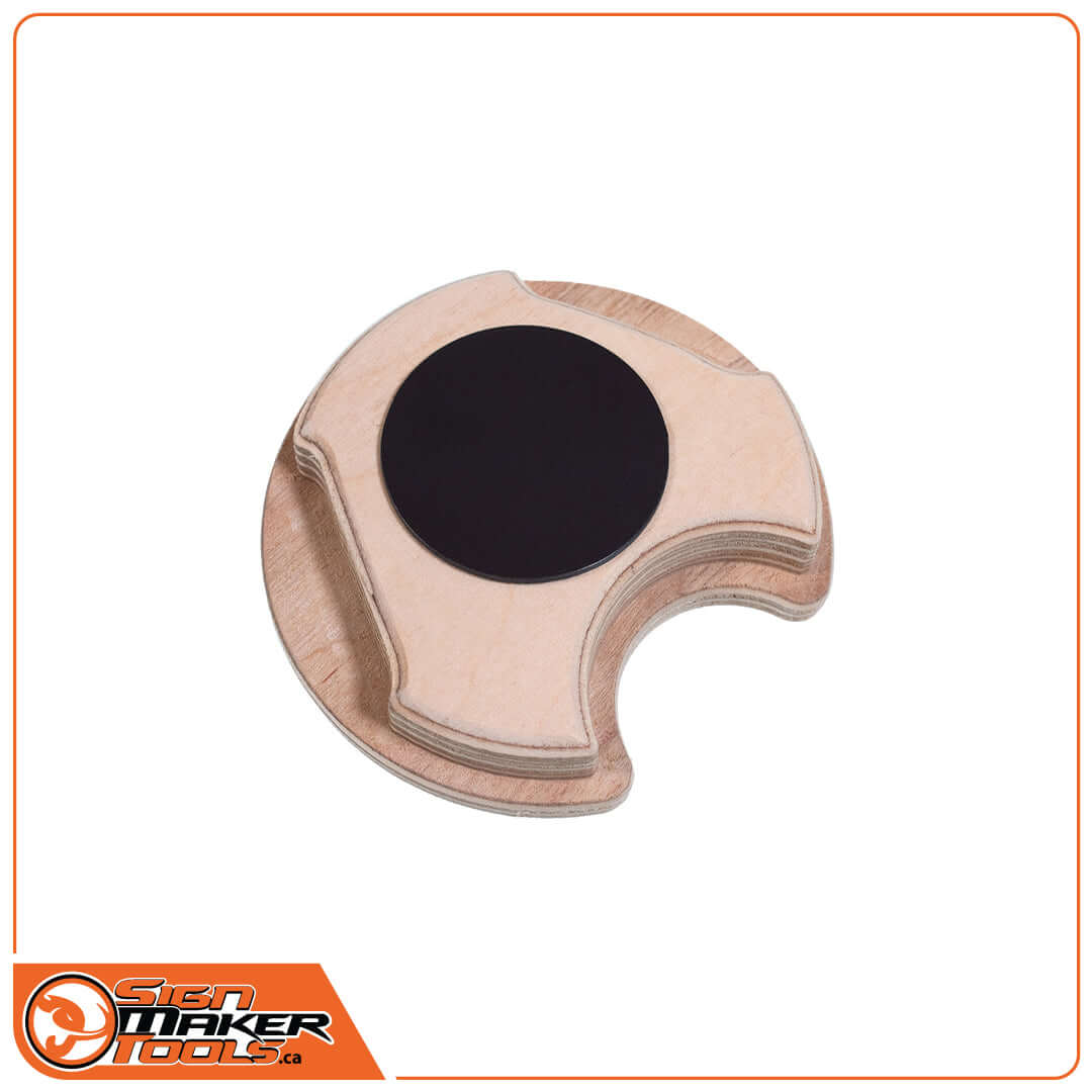 MediaLids organizer lid showing back side with large integrated magnet for 3-inch core
