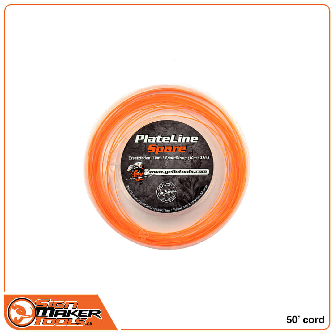 PlateLine Spare orange cord, 50 feet, for vehicle emblem removal