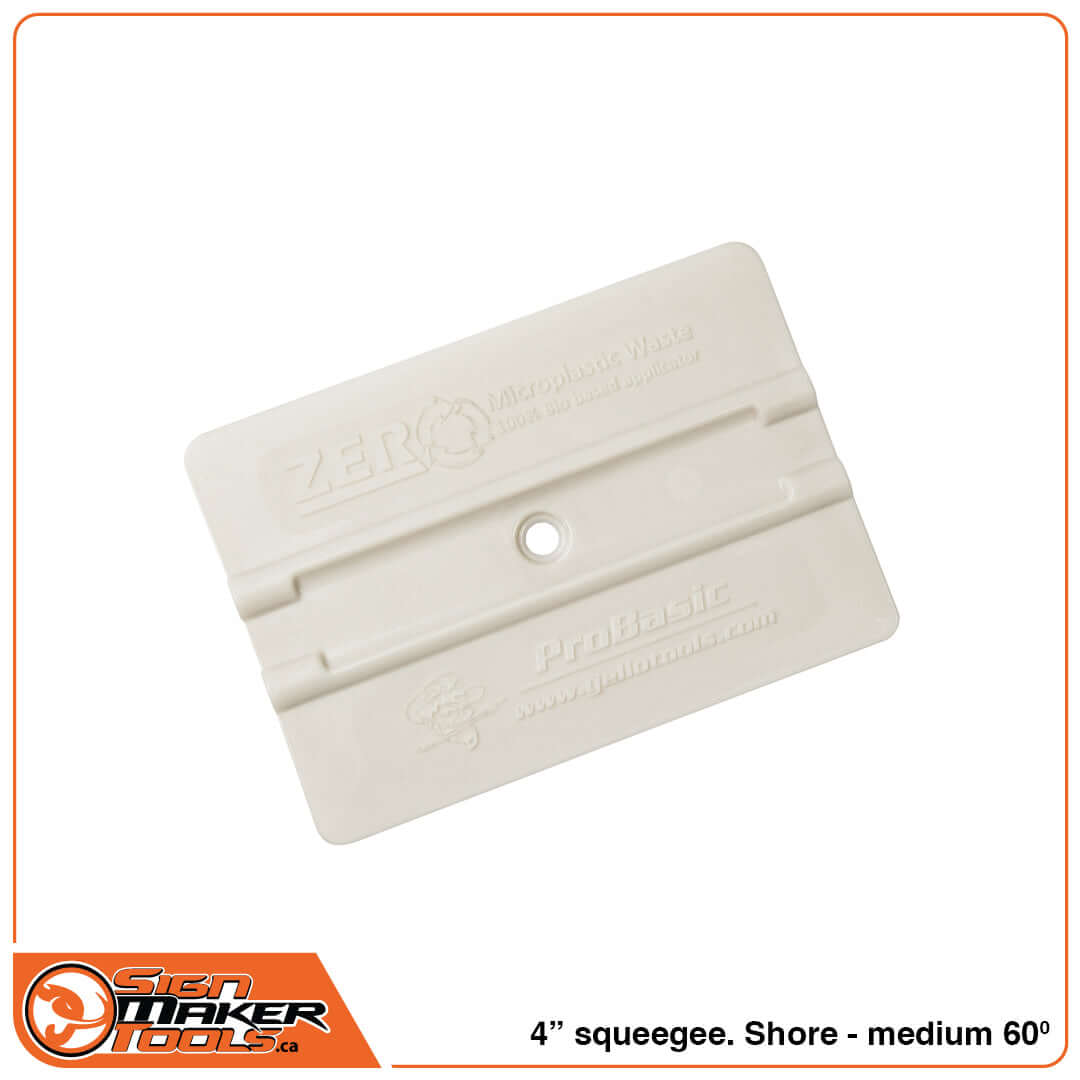 ProBasic ZERO biodegradable 4-inch bio-plastic squeegee by Yellotools, medium 60 Shore