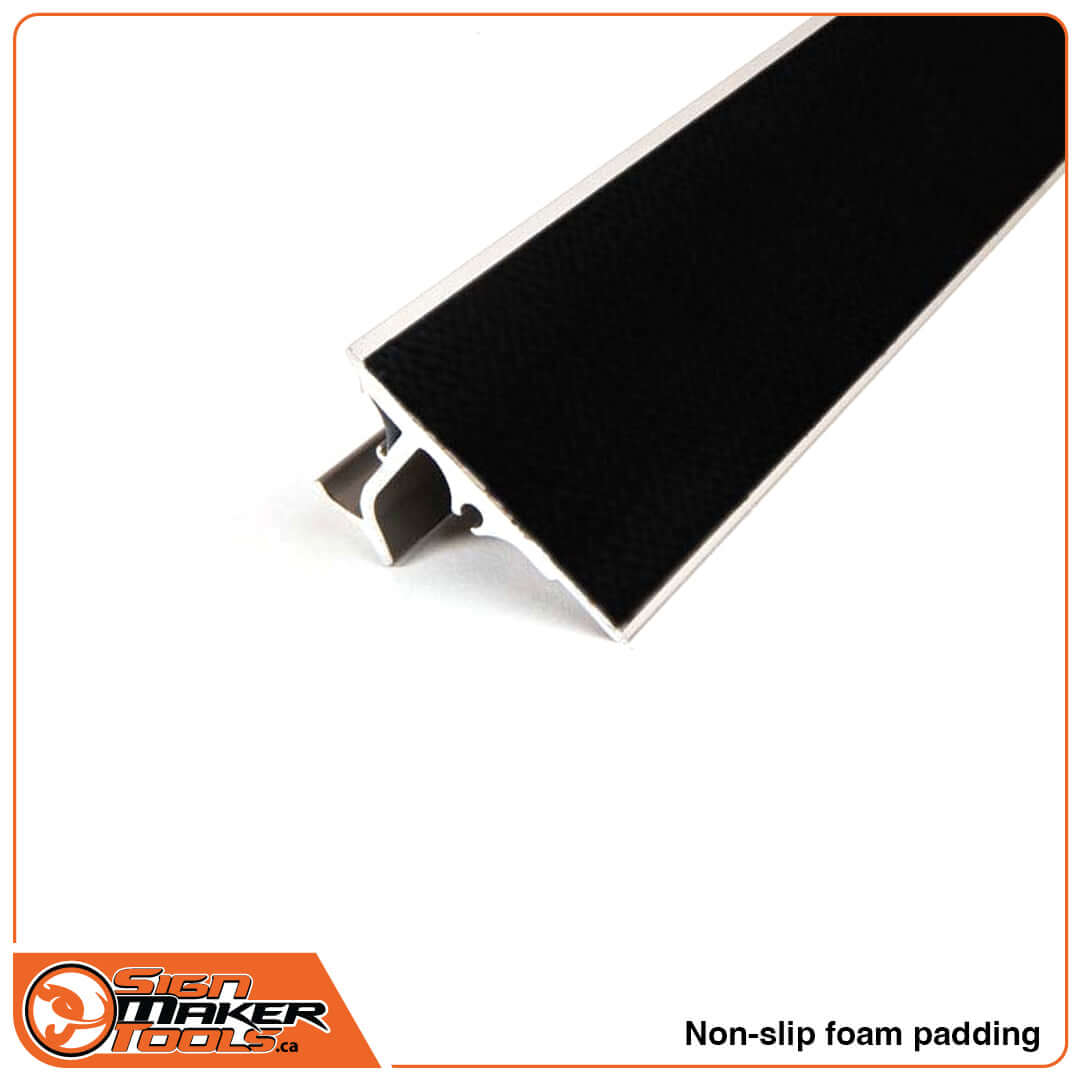 Back of SafetyRuler highlighting the durable non-slip foam padding