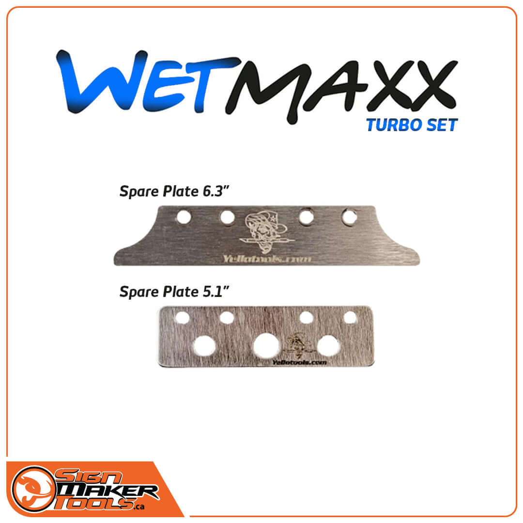 WetMaxx spare plates in 6.3 inch and 5.1 inch sizes for squeegee blade replacements