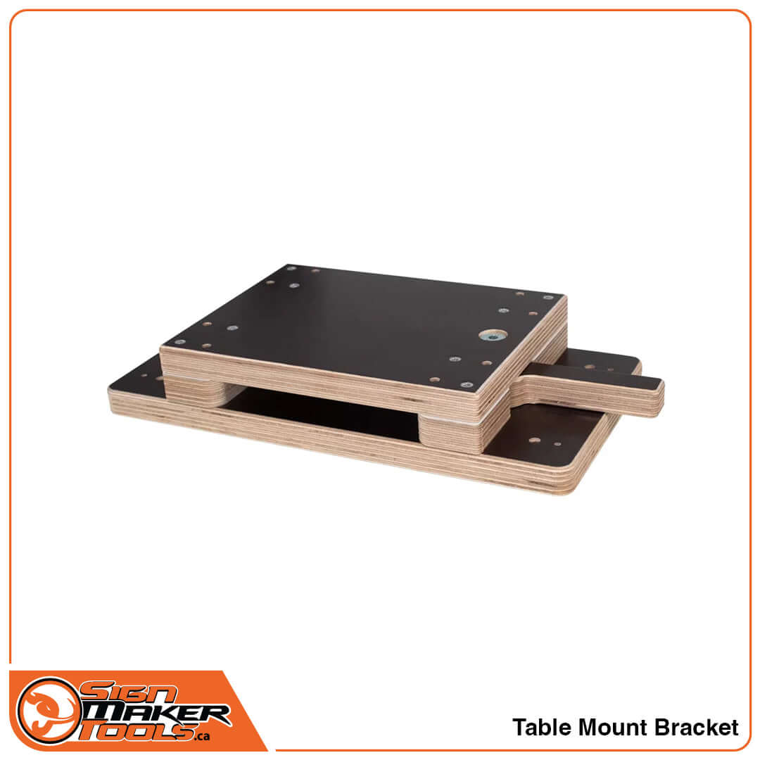 Durable wooden Wrap-U-Ezee CLICK table mount bracket for secure workbench setup