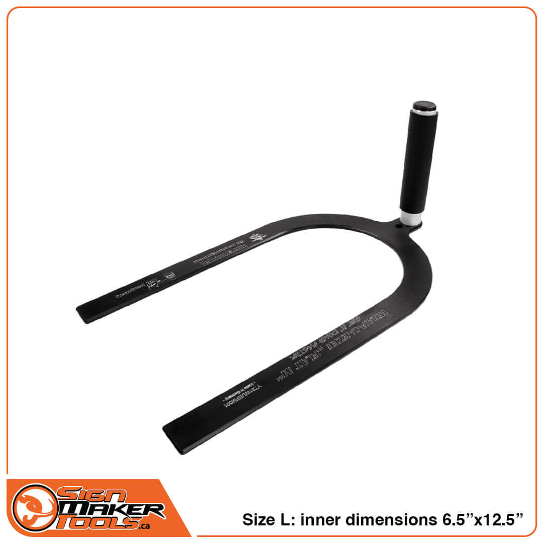Wrap-U-Ezee Flat size L vehicle wrap tool with 6.5x12.5 inch inner dimensions