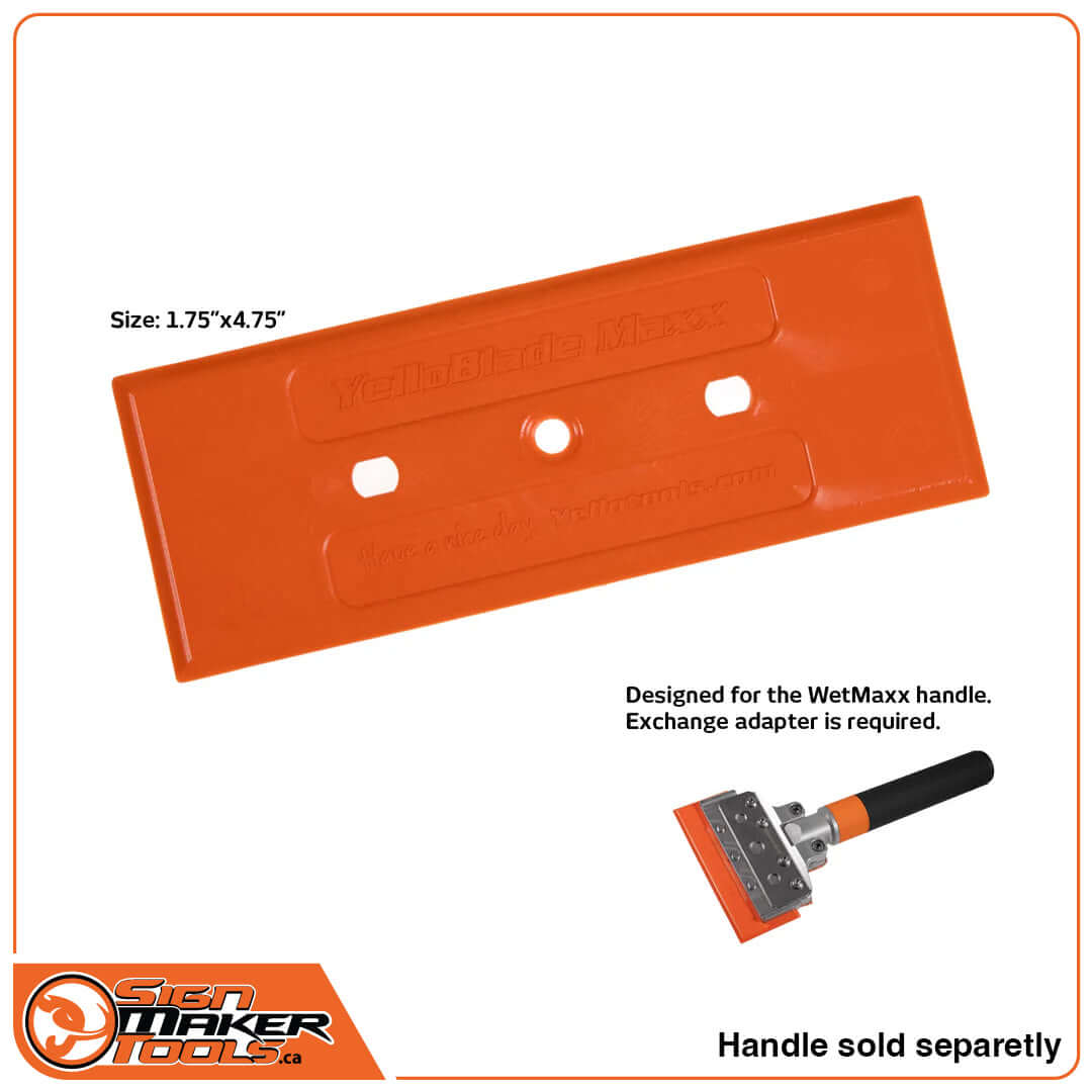 YelloBlade Maxx orange plastic squeegee blade for vinyl and sticker removal