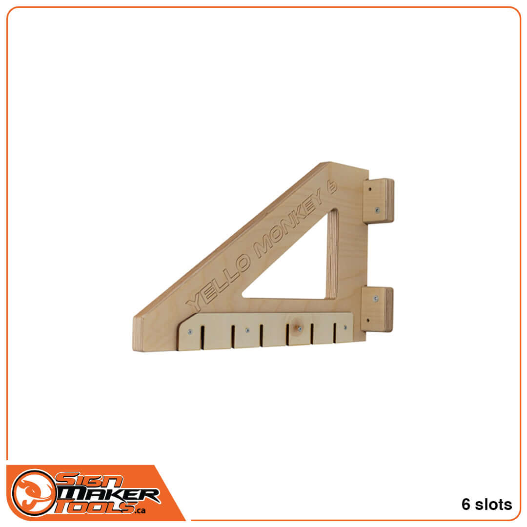 YelloMonkey 6 slot wooden print drying rack