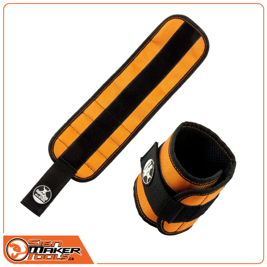YelloStrap Pro magnetic wristband and strap in orange and black