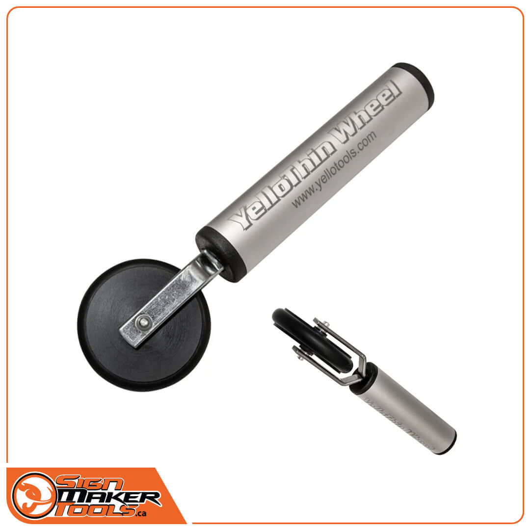 Yellotools pressure roller with round rubber profile for deep corrugations